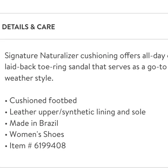 Naturalizer | Summer Blue Leather Sandal Flat - Picture 5 of 6